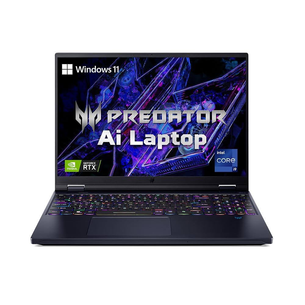 Laptop Gaming Acer - Predator Helios 18 AI - 18" - Intel Core Ultra 9 - NVIDIA GeForce RTX 5080 – 32GB – 1TB SSD - Abyssal Black