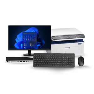 Ofertë për Zyre Bundle HP EliteDesk 800 G5 – i5-9500T 24GB RAM 256GB SSD(Used), Xerox WorkCentre,HP 150 Wired Combo, MSI Pro MP252L 24.5-inch FHD