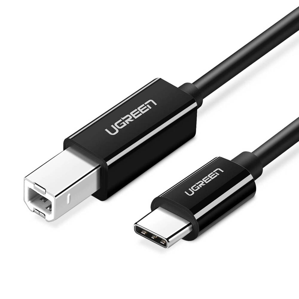 Kabllo për Printer Ugreen Printer Cable USB-C to USB-B 2m (Black)