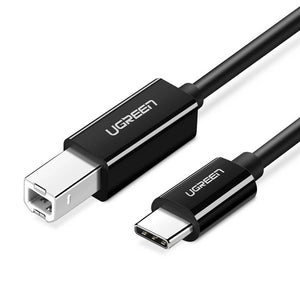 Kabllo për Printer Ugreen Printer Cable USB-C to USB-B 2m (Black)
