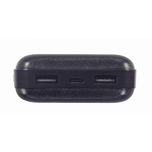 PowerBank GEMBIRD Powerbank 20000mAh, Black, 2×USB