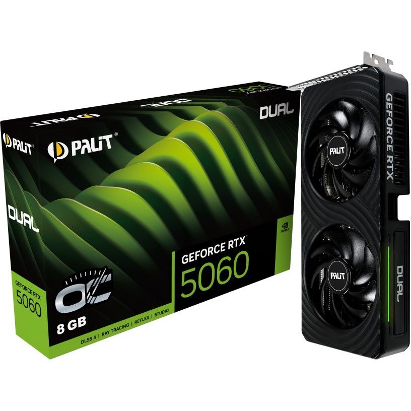 Kartelë Grafike PCIE RTX 5060 8GB Palit Dual OC GDDR7