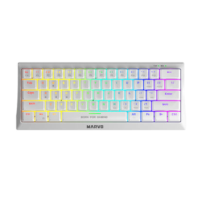 Tastierë MARVO KG962G WH EN-R wired Keyboard - Bardhë