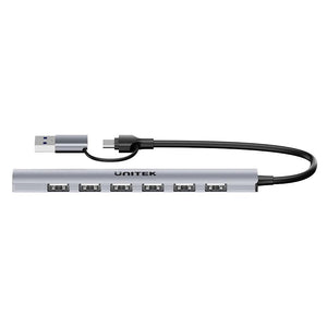 Konvertor Unitek uHUB S7 - H1209AGY01 USB-A 5Gbps 7in1 USB hub