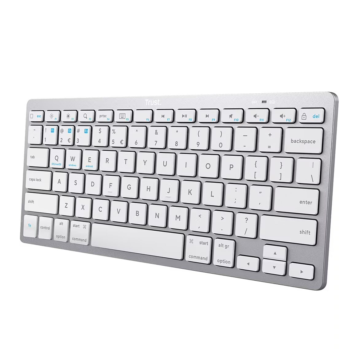 Tastierë Trust Wireless Bluetooth 5.0 - Silver
