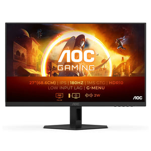 Monitor AOC Gaming 27G4XE 27-inch , 180Hz, 0.5ms, IPS, HDR 10, 2x HDMI, 2x HDCP, x1 DisplayPort - Zezë