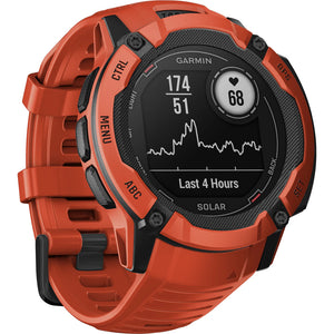 Orë e mençur Garmin Instinct 2X Solar 2.79 cm (1.1") MIP 50 mm Digital 176 x 176 pixels Touchscreen Red GPS (satellite)