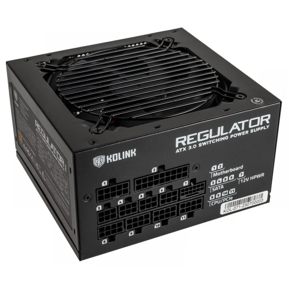 Furnizues i energjisë Kolink Regulator 850W 80+ Gold ATX 3.0 Power Supply - Zezë