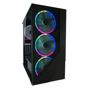 Case LC-803B-ON "Shaded_X" Midi-ATX Black, HD Audio, 2xUSB3.0