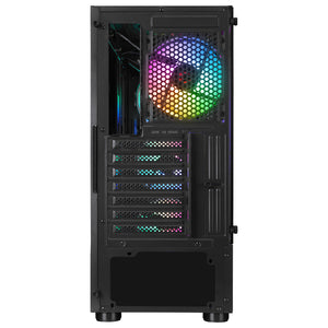 Case Rampage SHIVA 4* Rainbow Fan Mid-tower Templeted Glass