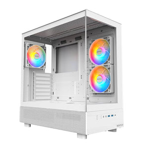 Case MONTECH Gaming Case XR, ATX Mid-Tower, 3 Fans - White