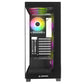 Case Rampage HYDRA V3 BLACK Temperli Glass 7*12cm RGB Fan ATX Mid-T
