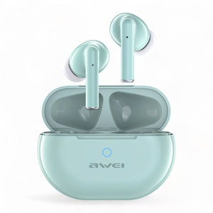 Kufje AWEI T61ENC Bluetooth Wireless IPX6 With Mic Earbuds - Gjelbërt