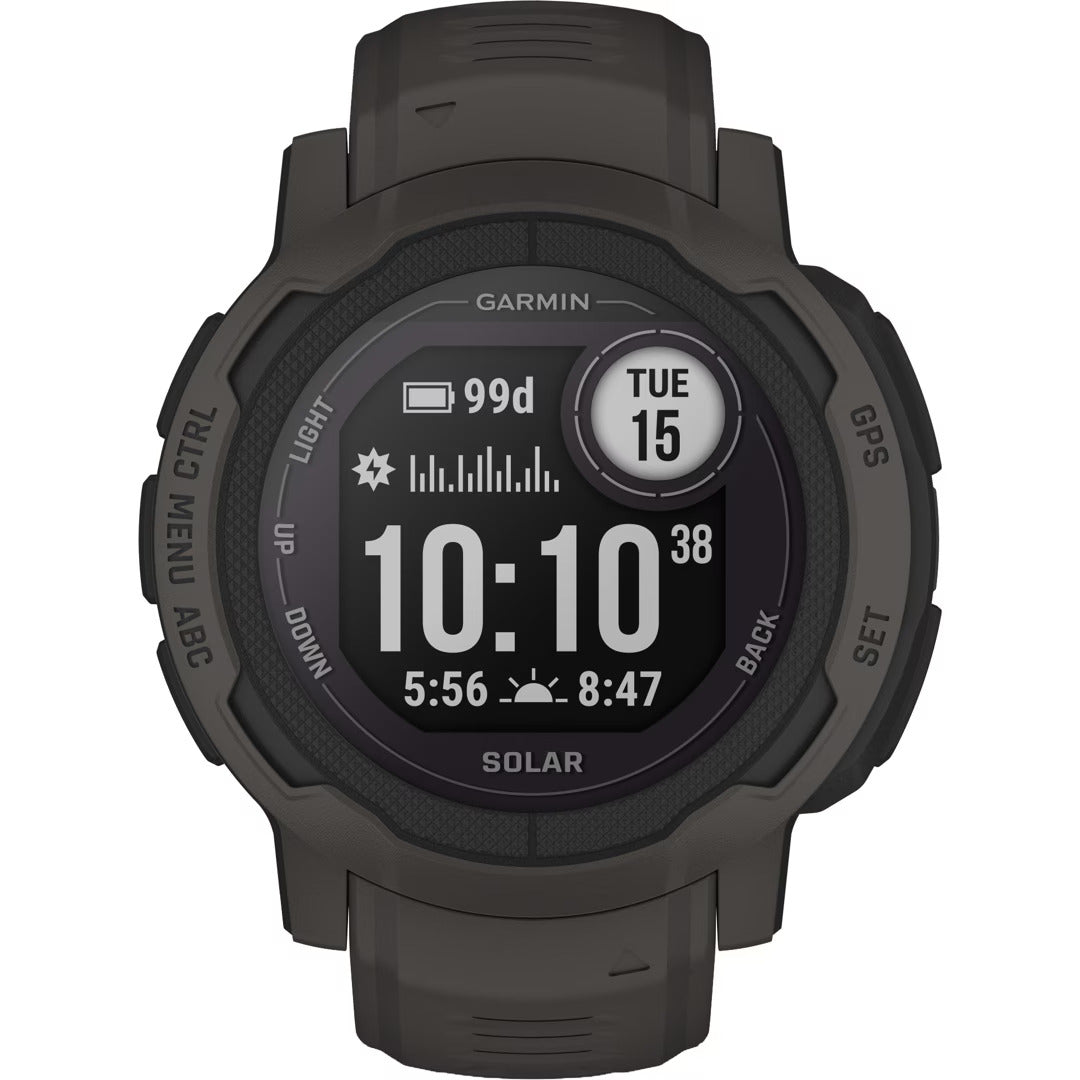 Orë e mençur Garmin Instinct 2 Solar 2.29 cm (0.9") MIP 45 mm Digital 176 x 176 pixels Graphite GPS (satellite)