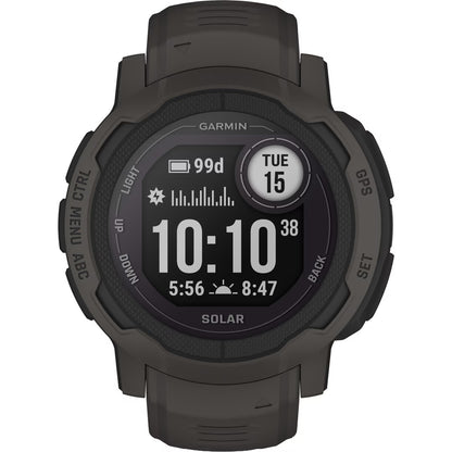 Orë e mençur Garmin Instinct 2 Solar 2.29 cm (0.9") MIP 45 mm Digital 176 x 176 pixels Graphite GPS (satellite)