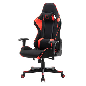 Karrige LC Power Ergonomic Gaming Chair, fabric seat, black/red