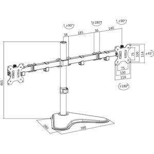 Mbajtëse për Monitor LogiLink BP0045 13" - 32", 16KG, 2 Monitor-Stand - Zezë