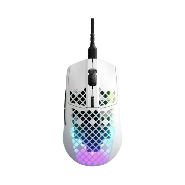 Maus SteelSeries Aerox 3 Snow Mouse AquaBarrier™ - Bardhë