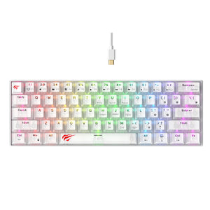 Tastierë Havit Gaming KB903L Transparent White Keyboard