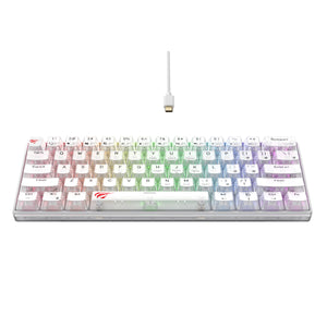 Tastierë Havit Gaming KB903L Transparent White Keyboard