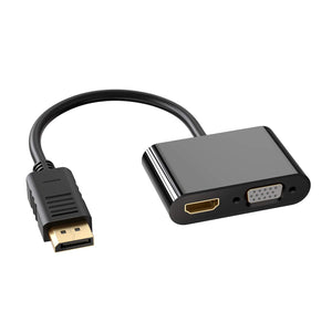 Konvertor DP ADAPTER, Display Port to HDMI+VGA Converter Aluminum Shell - Zezë