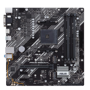 Pllakë Amë ASUS Prime AM4 B550M-K ARGB – AMD B550 mATX, Dual M.2, PCIe 4.0, Aura Sync