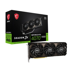 Kartelë Grafike MSI GeForce RTX 4070 Ti Super 16GB Shadow 3x OC GDDR6X - Zezë