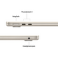 Laptop Apple MacBook Air 13.6 -inch M4, 10-core CPU, 8-core GPU, 16GB RAM, 256GB SSD - Starlight
