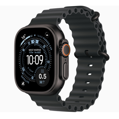 Orë Apple Watch Ultra 3 (GPS +Cellular) 49mm Titanium Case with Black Ocean Band Black 2025, BLack