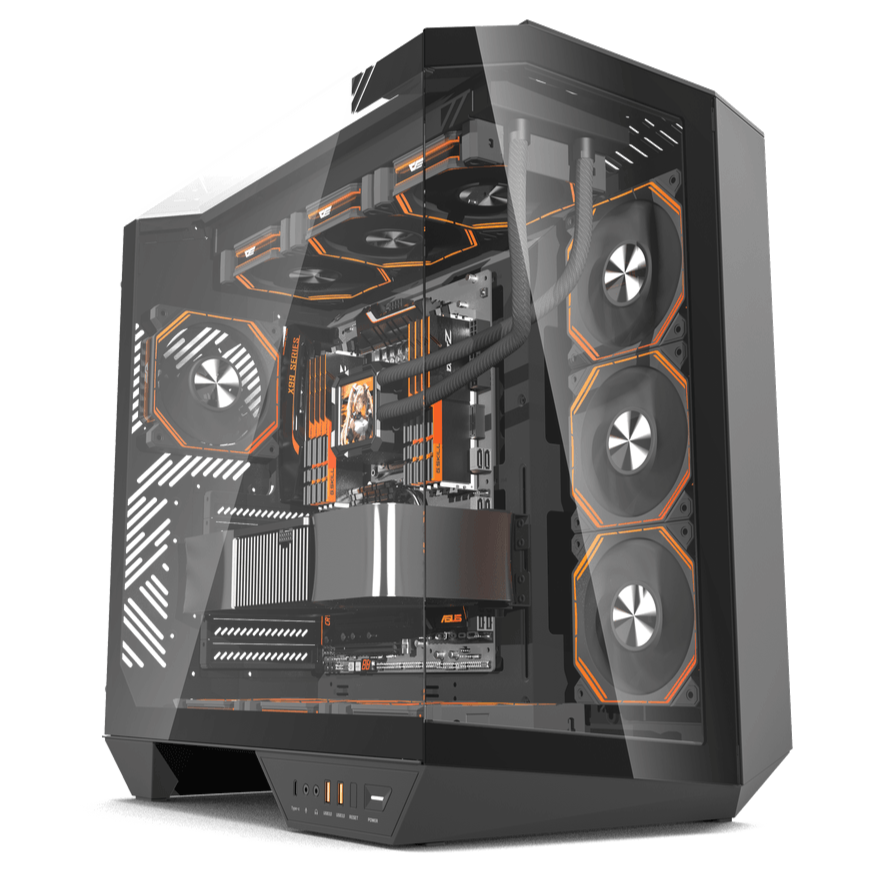 Case Darkflash DY470, Mid Tower, 4x ARGB Fans 120mm - Black