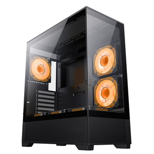 Case Darkflash C218M, M-ATX Tower, 2xARGB Fans 120mm, Black