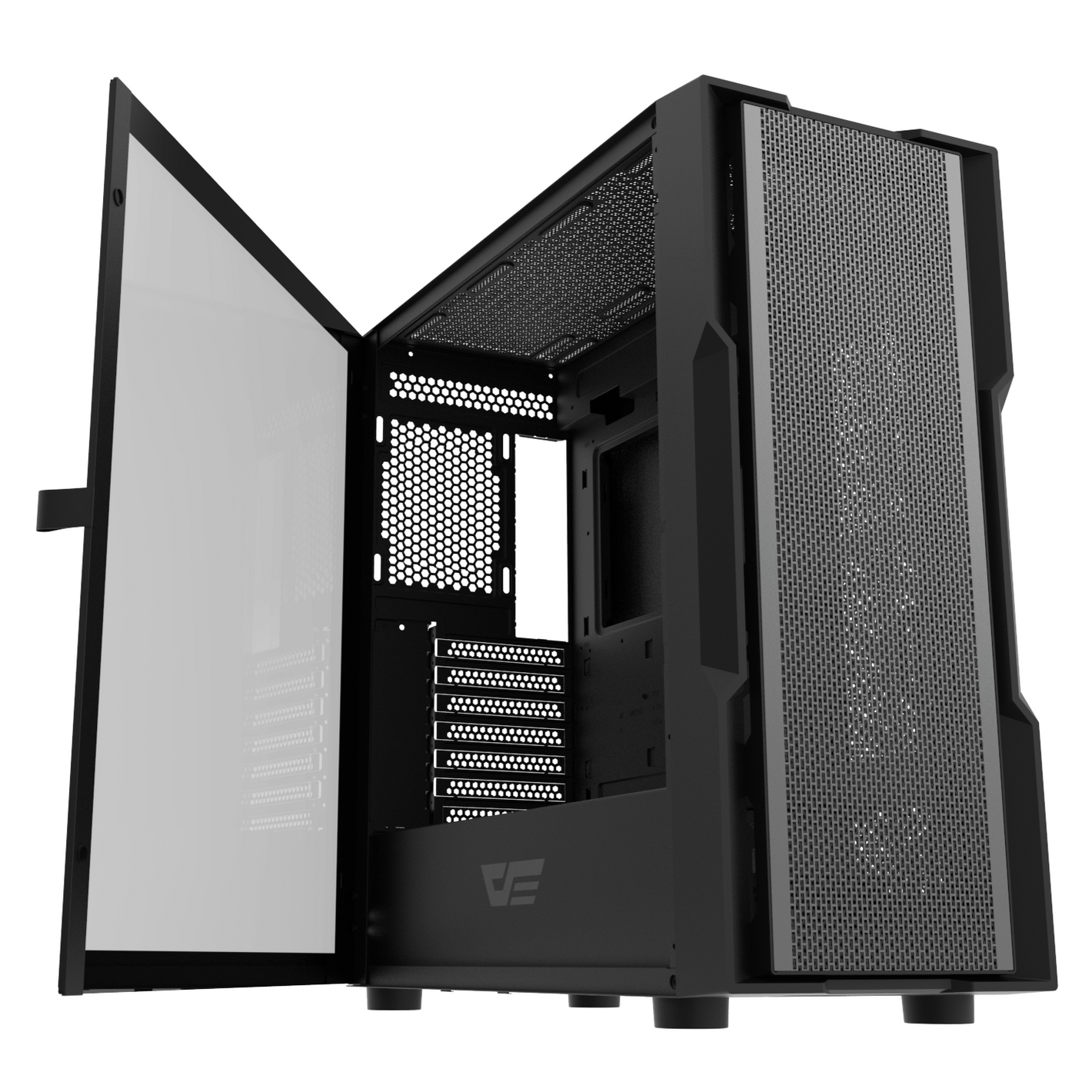 Case Darkflash DK431 Mesh Mid-Tower, 120mm 4xARGB Fans - Black