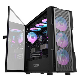 Case Darkflash DK431 Mesh Mid-Tower, 120mm 4xARGB Fans - Black