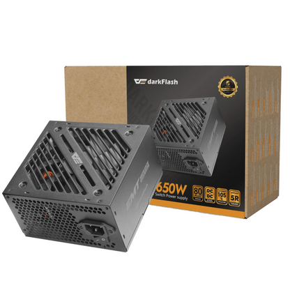 Furnizues i energjisë Darkflash EMT650, 650w, 80+ Bronze - Black