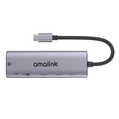 Konvertor Amalink USB-C to Card Reader to RJ45, SD/TF, 2 USB Ports - Hiri