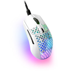 Maus SteelSeries Aerox 3 Snow Mouse AquaBarrier™ - Bardhë