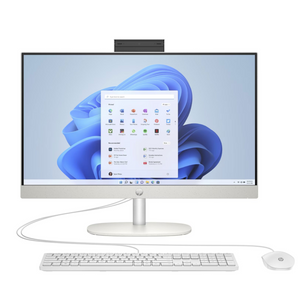 Kompjuter HP PC AIO – 23.8-inch FHD IPS Anti-Glare, Intel Core i5‑1335U, 8GB DDR4‑3200, 512GB NVMe SSD, Intel Iris X Graphics, Wired Keyboard & Mouse, FreeDOS, Shell White