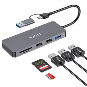 Konvertor USB multi-Interface HUB 5 in 1 HV-H41