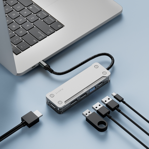 Konvertor Havit Type-C HUB 5 in 1 HB4020, Silver