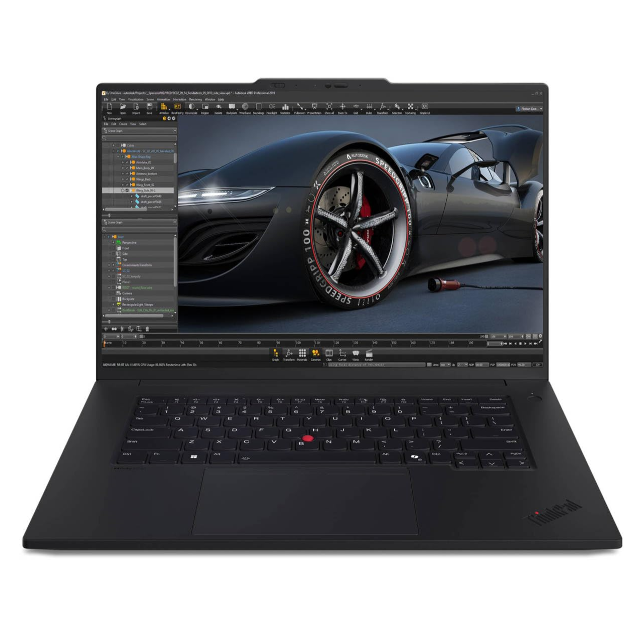 Laptop Lenovo ThinkPad P1 Gen 7 16" WQUXGA Touchscreen Mobile Workstation, Intel Core Ultra 7 155H, Intel Evo Platform, Black