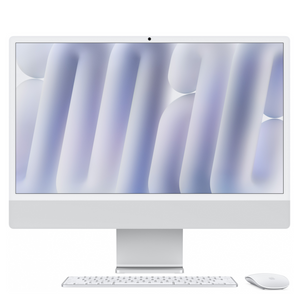 Kompjuter Apple 24-inch iMac with Retina 4.5K display: Apple M4, 8-core CPU, 8-core GPU. 16GB Ram,256GB SSD - Silver