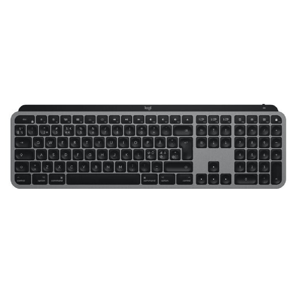 Tastiere Logitech MX Keys Advanced Wireless Illuminated Keyboard for Mac, Backlit LED Keys, Bluetooth,USB-C, MacBook Pro/Air,iMac, iPad Compatible