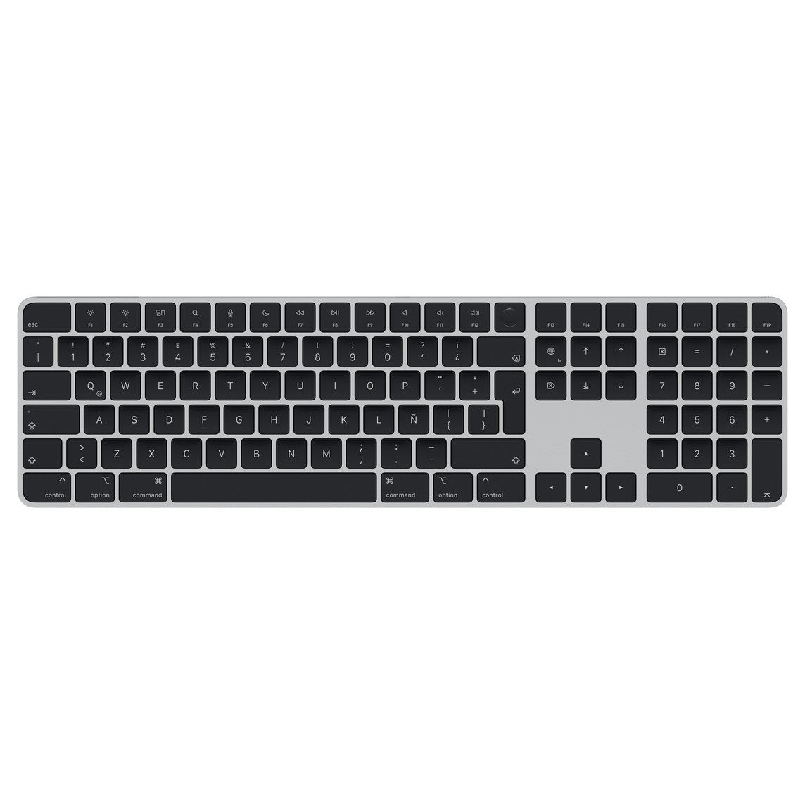 Tastierë Apple Magic Keyboard with Touch ID and Numeric Keypad - Black Keys, International English (Used)
