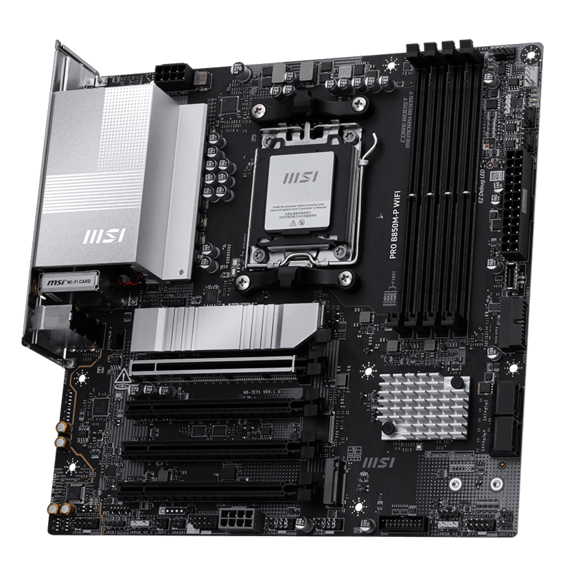 Pllakë Amë MSI PRO B850M‑P WIFI, Micro‑ATX DDR5