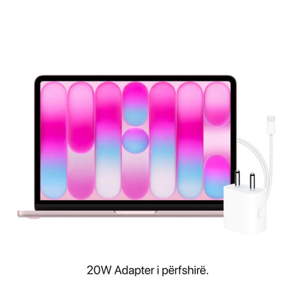 Laptop Apple MacBook Neo 13-inch A18 Pro, 6-Core CPU, 5-Core GPU, 8GB RAM, 256GB SSD - Blush + 20W Adapter