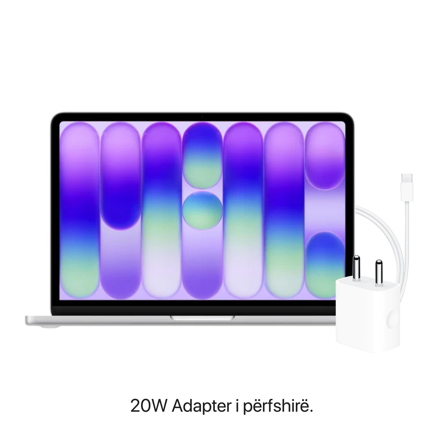 Laptop Apple MacBook Neo 13-inch A18 Pro, 6-Core CPU, 5-Core GPU, 8GB RAM, 256GB SSD - Silver + 20W Adapter