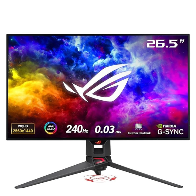Monitor Asus ROG PG27AQDM 26.5-inch OLED QHD 240Hz - Black (Used)