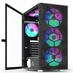 Case Montech Gaming X3 Mesh, 6 Fans, Black
