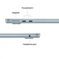 Laptop Apple MacBook Air 13.6 -inch M4, 10-core CPU, 10-core GPU, 16GB RAM, 512GB SSD - Sky Blue