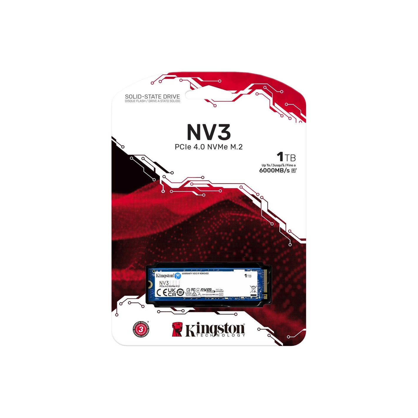 Memorje SSD Kingston 1TB NV3 NVMe M.2 PCie 4.0 x 4 - Kaltër